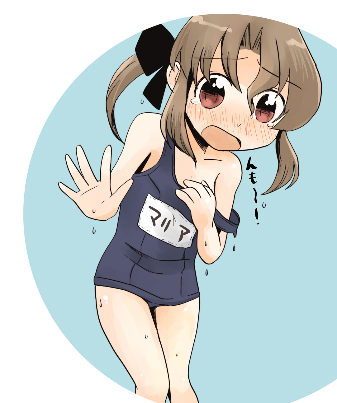 blush, brown_eyes, brown_hair, child, hair_ribbon, hair_ribbons, hayate_no_gotoku!, highres