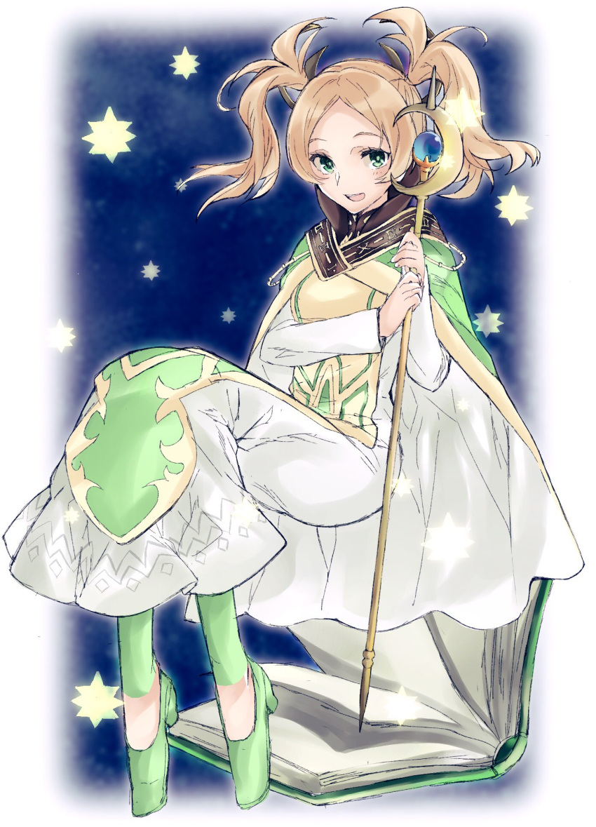 1girl, aiueo1234853, alternate_costume, blonde_hair, book, cape, dress, fire_emblem