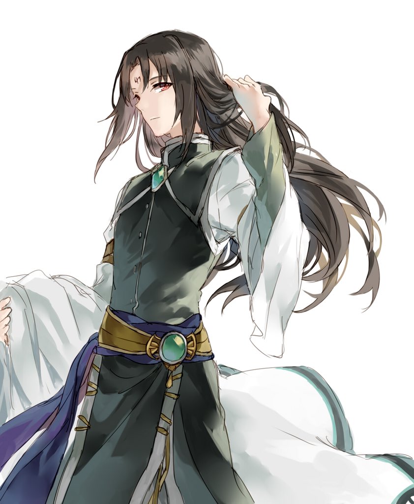 1boy, black_hair, cloak, fire_emblem, fire_emblem:_akatsuki_no_megami, fire_emblem:_souen_no_kiseki, jnsghsi, long_hair