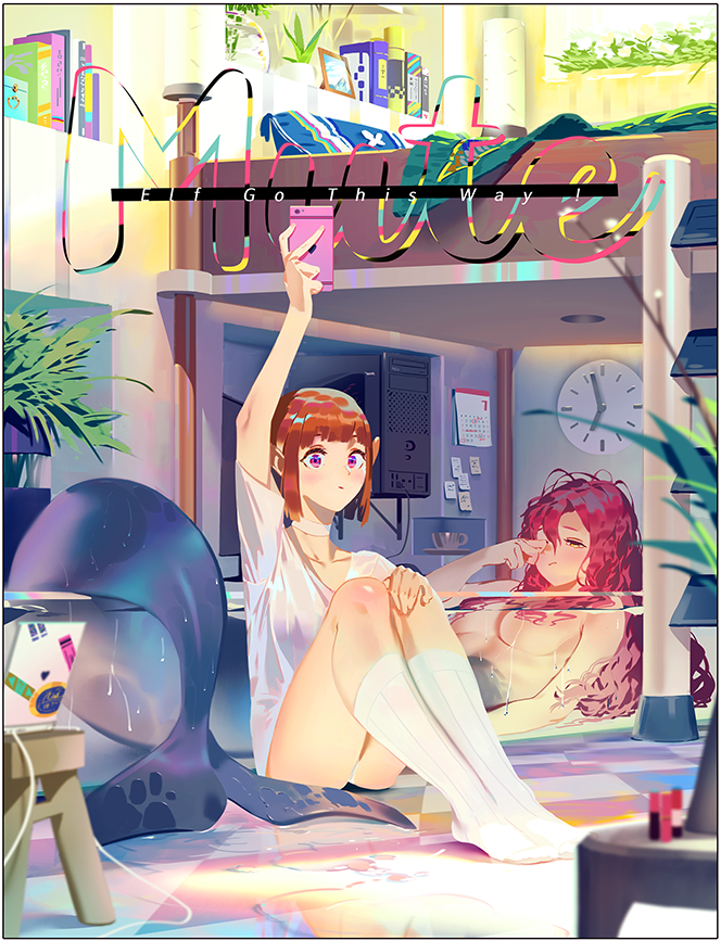 2girls, bathing, bathtub, battery, bed, blanket, blush, book