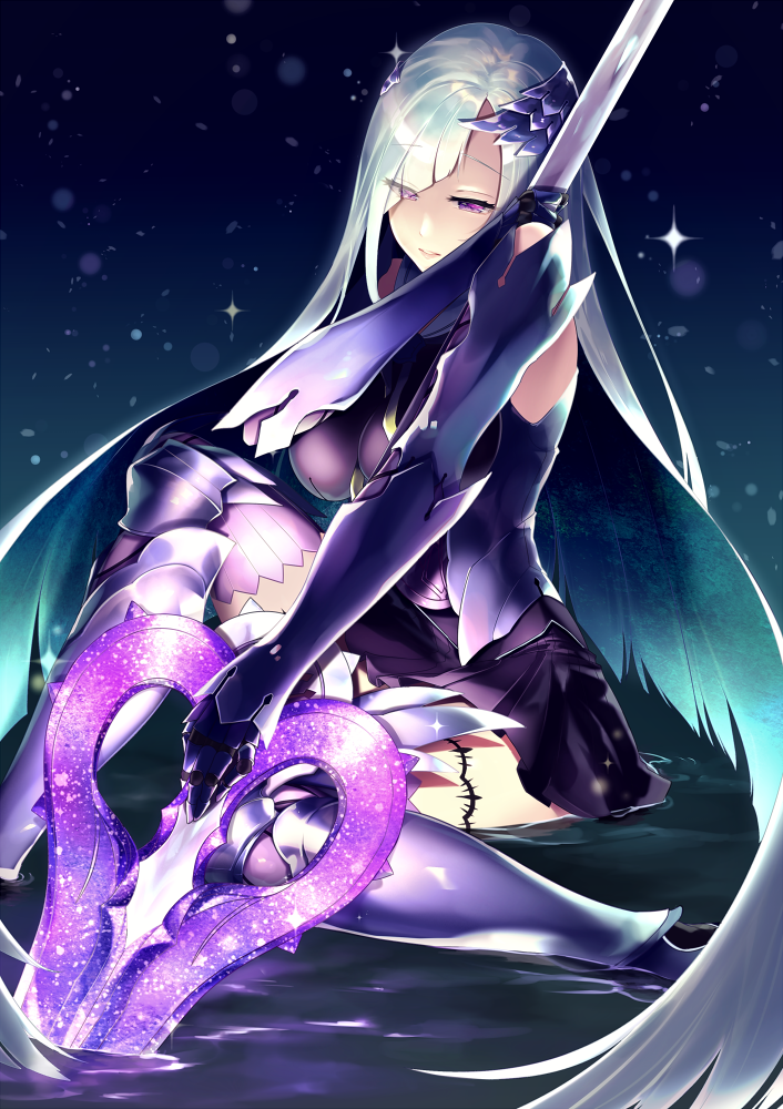 1girl, blue_background, brynhildr_(fate), brynhildr_romantia, fate/grand_order, fate/prototype, fate/prototype:_fragments_of_blue_and_silver, fate_(series)