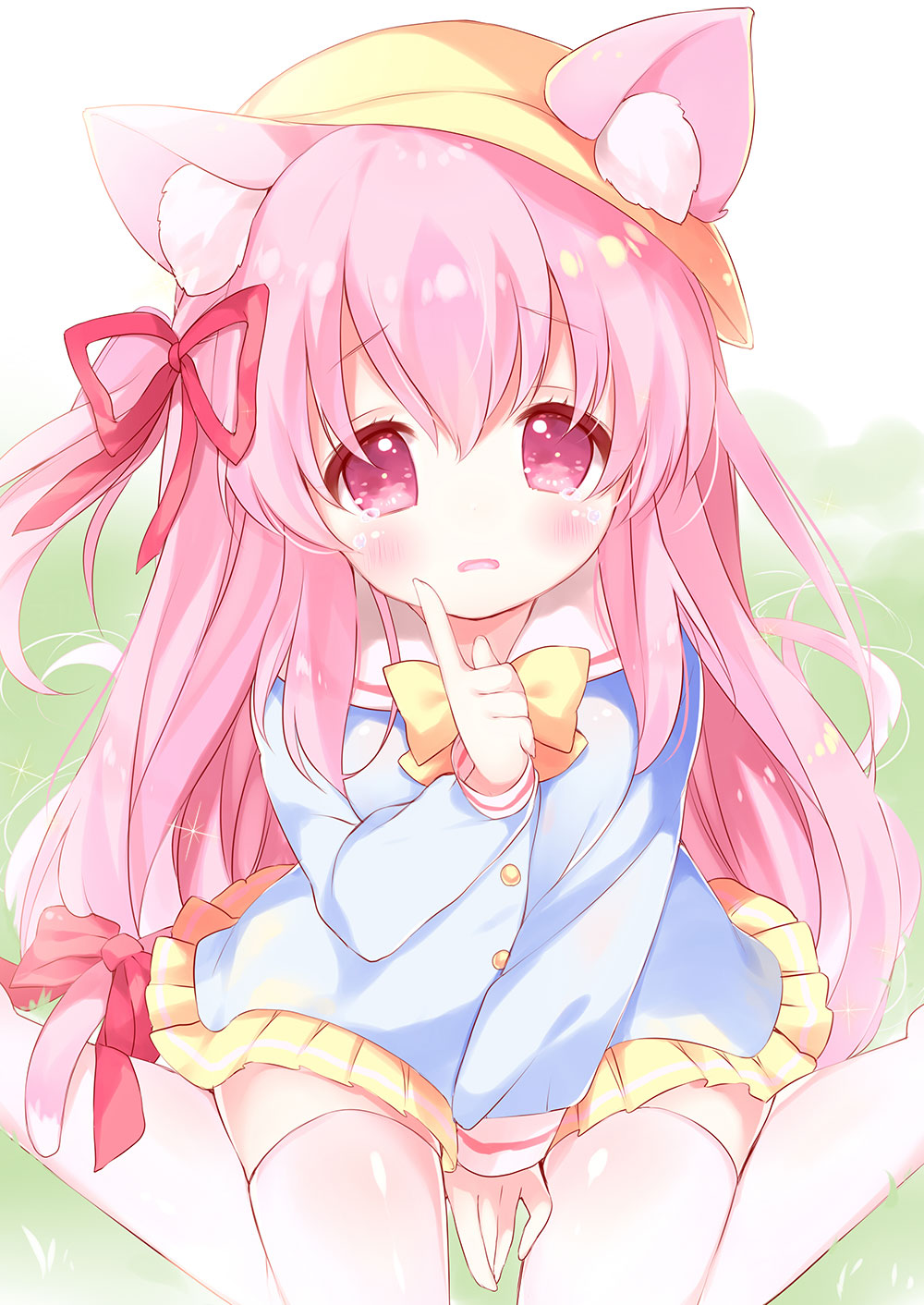 1girl, ame_usari, animal_ears, azur_lane, bangs, between_legs, blue_shirt, blush