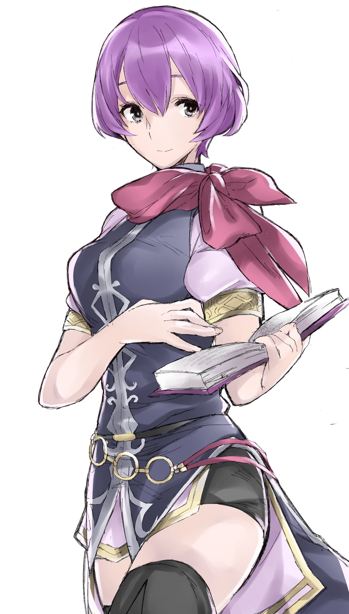 1girl, aiueo1234853, book, dress, fire_emblem, fire_emblem:_shin_monshou_no_nazo, grey_eyes, highres