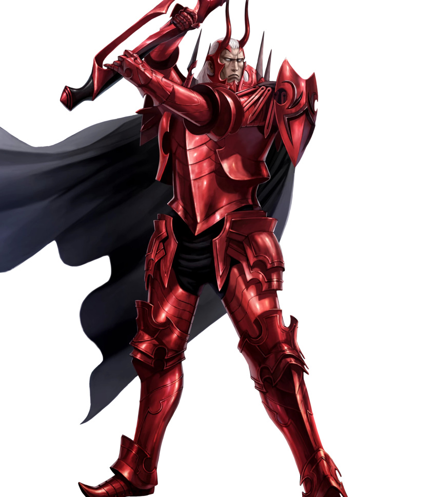 1boy, armor, axe, battle_axe, black_cape, black_pants, cape, fire_emblem