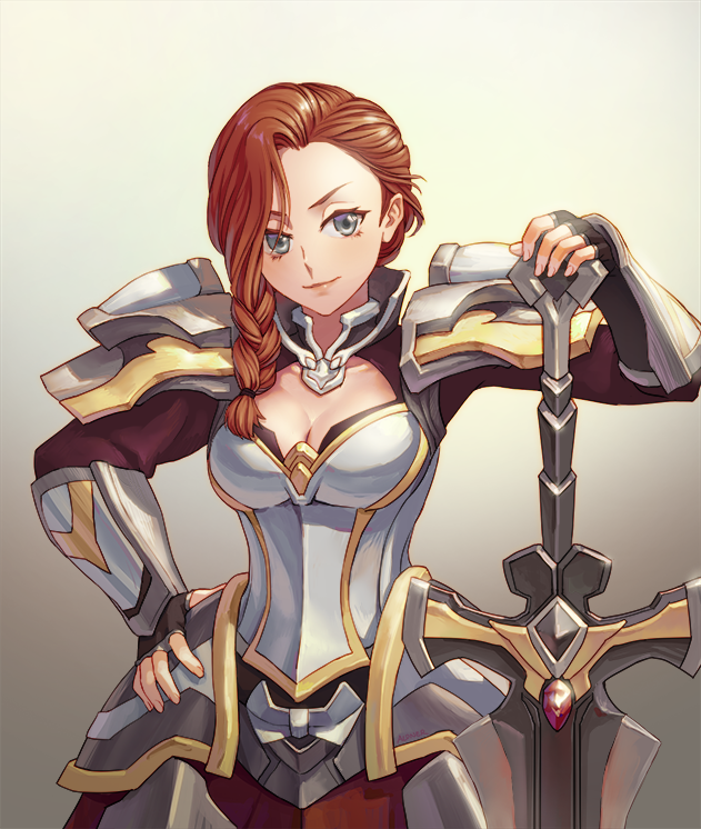 1girl, aloner, arena_of_valor, armor, artist_name, astrid_(arena_of_valor), blue_eyes, braid