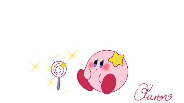 blue_eyes, blush, candy, expressionless, food, invincible_candy, kirby, kirby_(series)