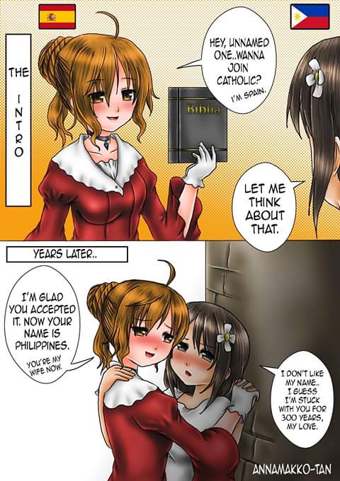 2girls, annamakko-tan, book, dress, hug, multiple_girls, original, philippine_flag