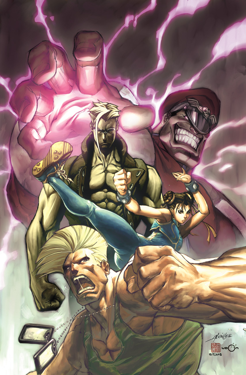 charlie, charlie_nash, chun-li, dog_tags, glasses, guile, highres, leotard