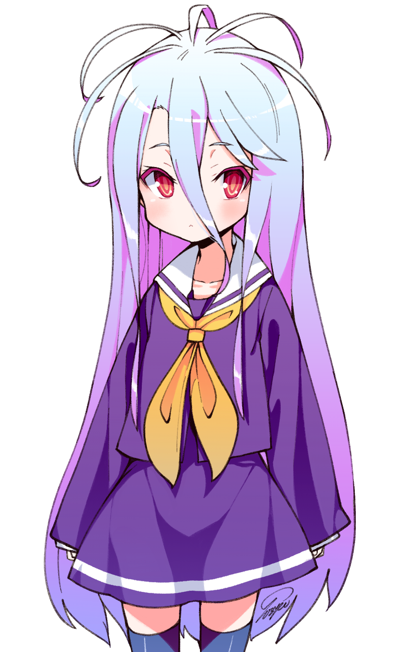 1girl, :<, black_legwear, blue_hair, commentary, cowboy_shot, highres, long_hair