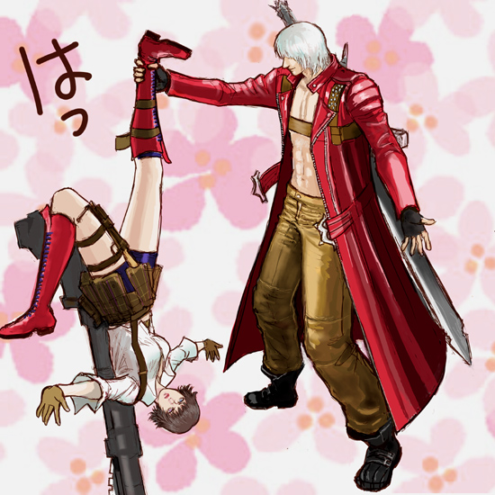 boots, dante, devil_may_cry, lady, thigh_strap, ya-ma-to