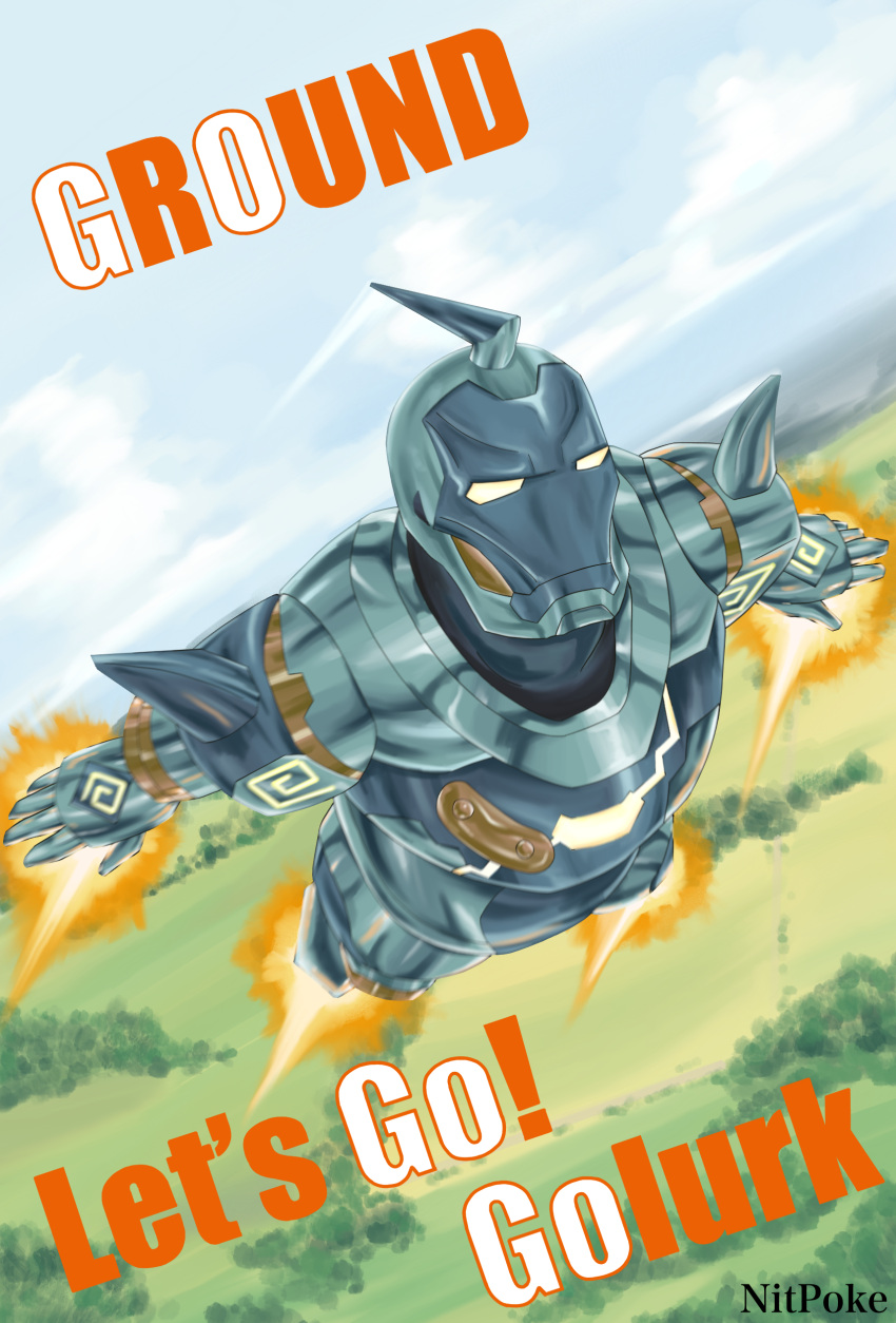 absurdres, gen_5_pokemon, golurk, highres, iron_man, marvel, mercy, pokemon