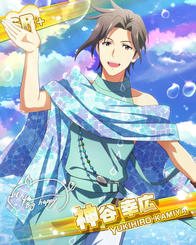 brown_eyes, brown_hair, character_name, dress, idolmaster, idolmaster_side-m, scarf, short_hair