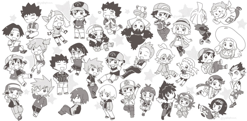 citron_(pokemon), dent_(pokemon), eureka_(pokemon), gladio_(pokemon), haruka_(pokemon), hikari_(pokemon), hiroshi_(pokemon), iris_(pokemon)