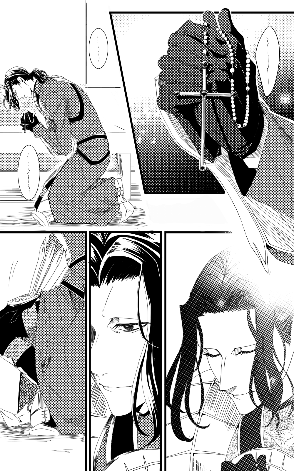 black_hair, caster_(fate/zero), comic, fate/grand_order, fate_(series), gilles_de_rais_(fate/grand_order), highres, kurakura_(kura28913)