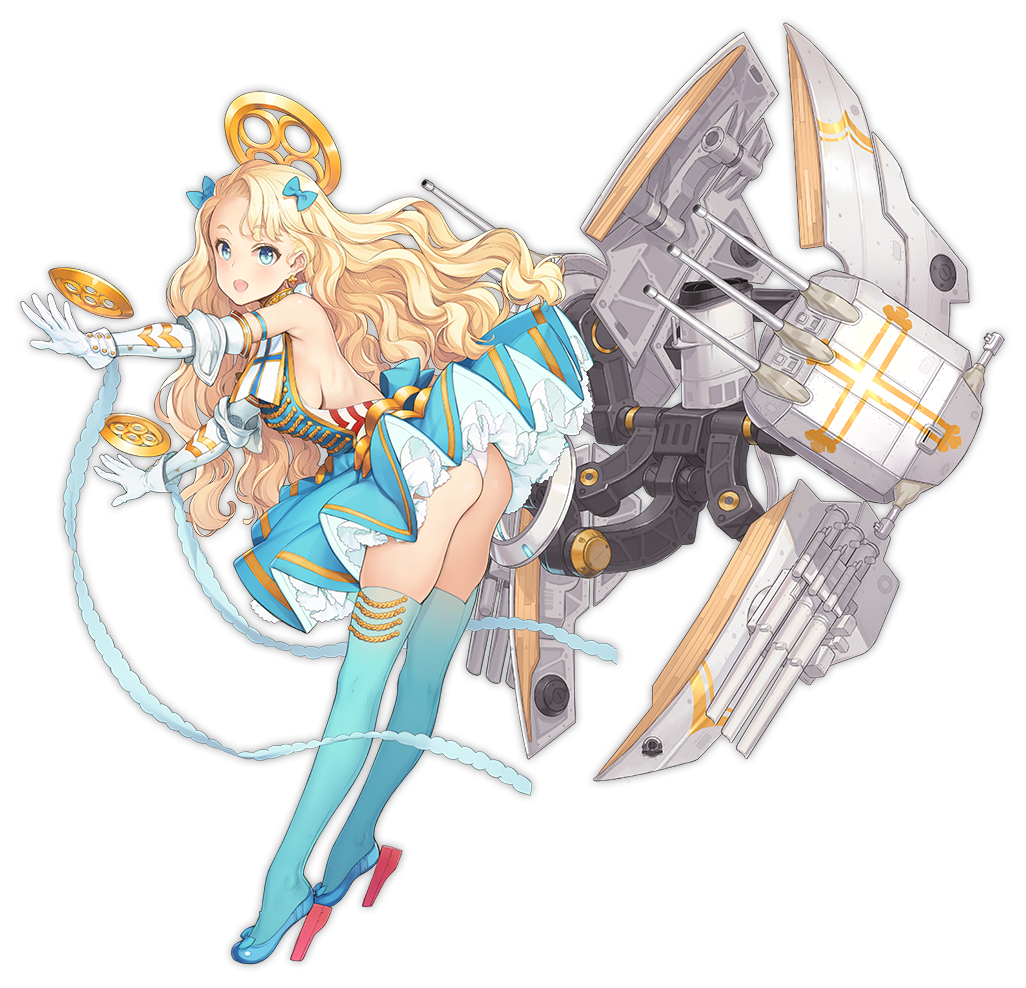 1girl, aqua_bow, aqua_eyes, aqua_legwear, aqua_skirt, armlet, armpit_peek, ass
