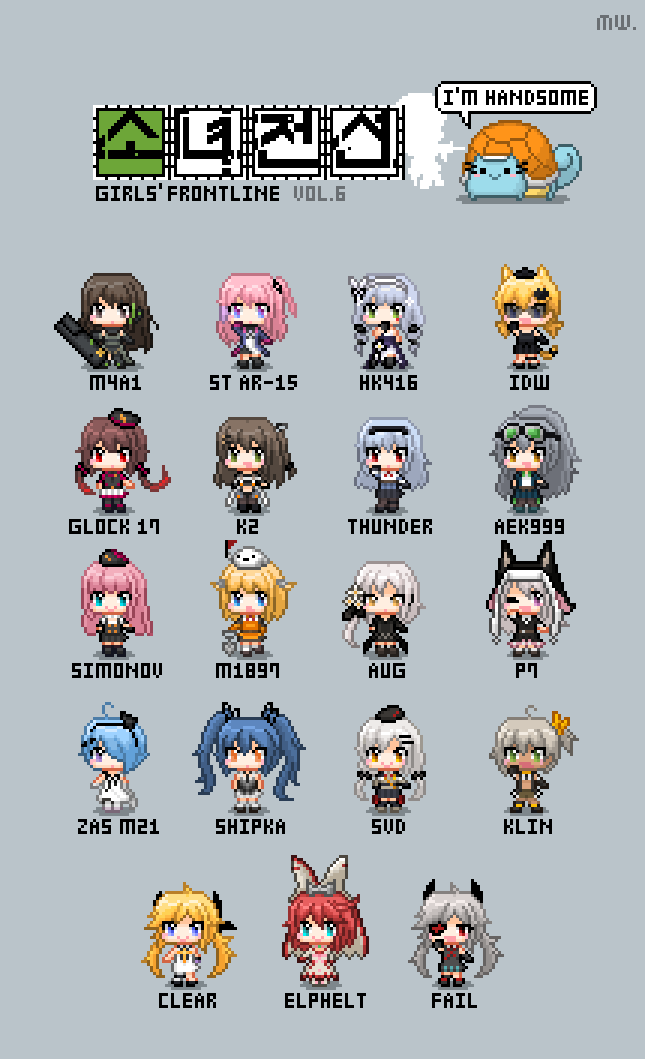 6+girls, aek-999_(girls_frontline), alternate_costume, alternate_hairstyle, animal_ears, beret, bow, cat