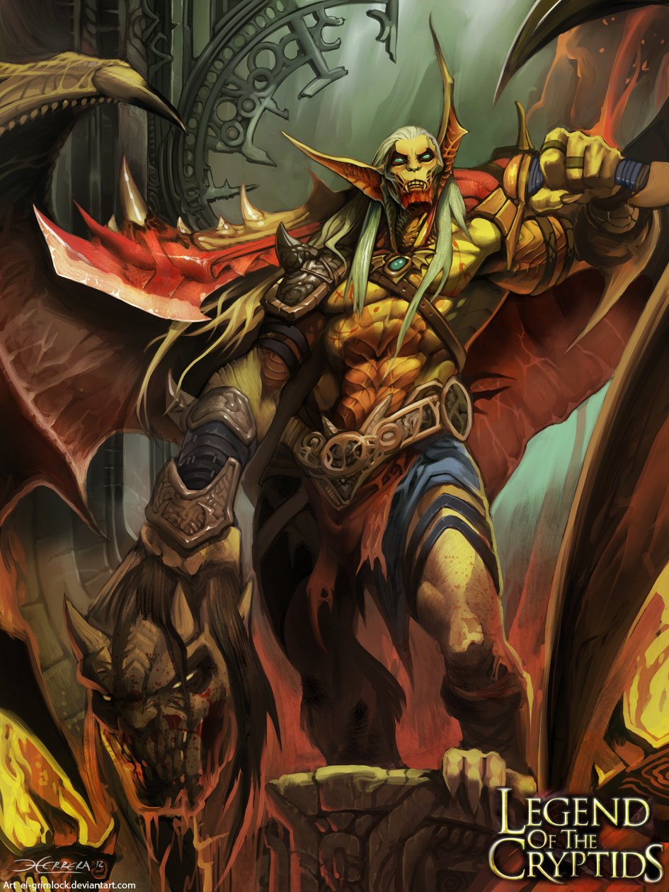 1boy, abs, artist_name, barefoot, bat_wings, blood, fangs, green_eyes