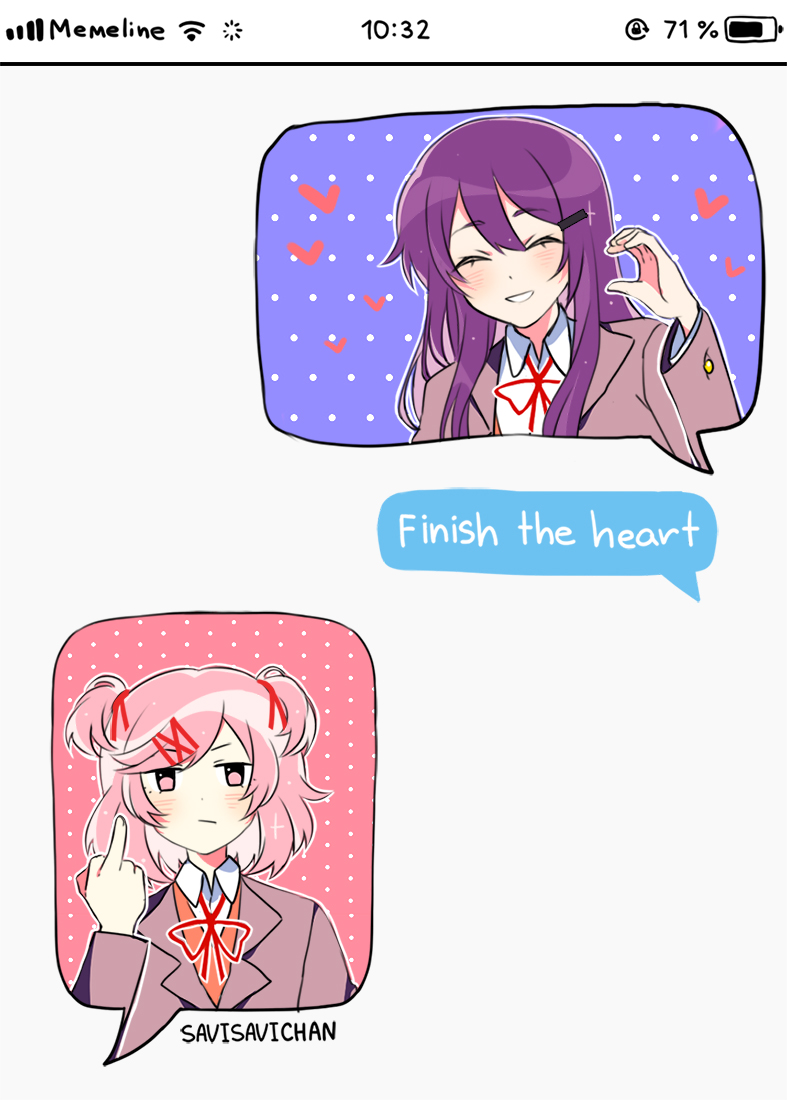2girls, :/, ^_^, artist_name, closed_eyes, closed_eyes, commentary, doki_doki_literature_club