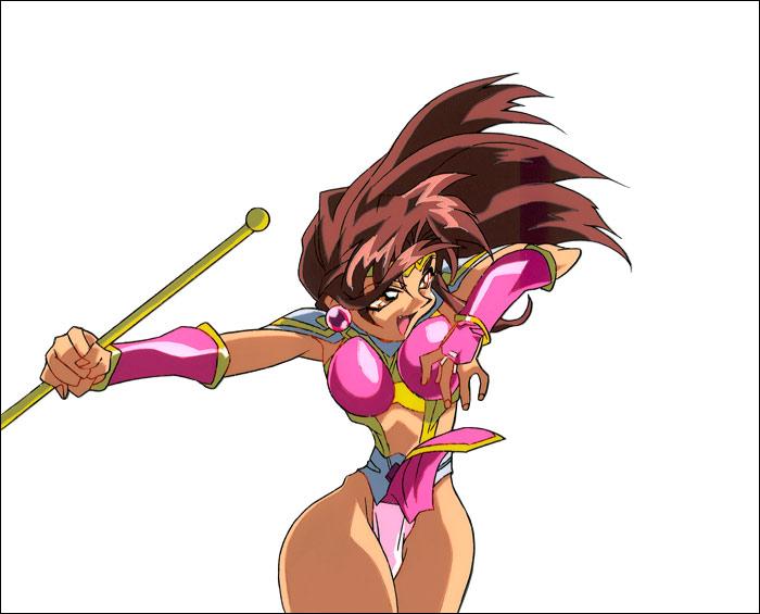 brown_hair, fang, gowcaizer, karin, karin_son, masami_obari, tagme, tan