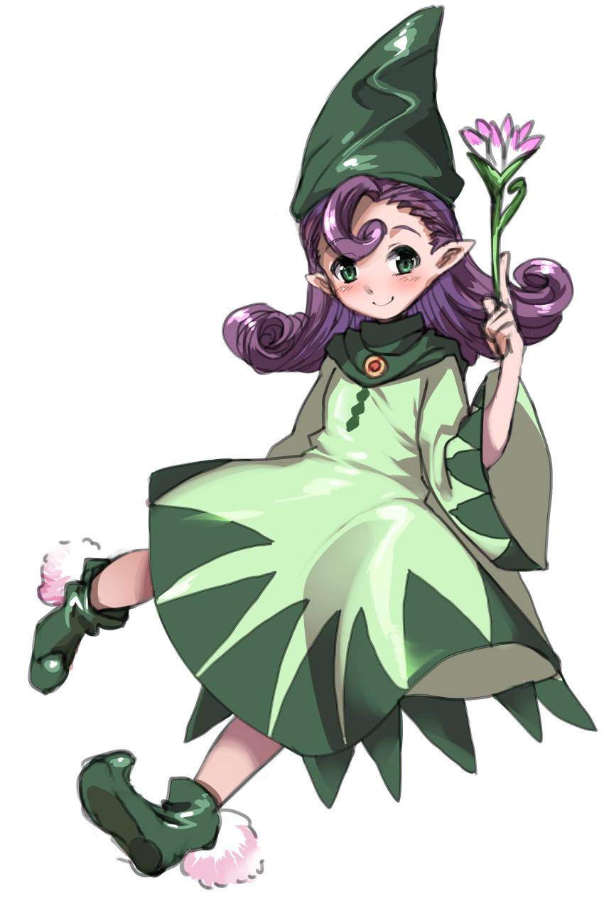 1girl, absurdres, bangs, blush, boots, cape, chrono_cross, closed_mouth
