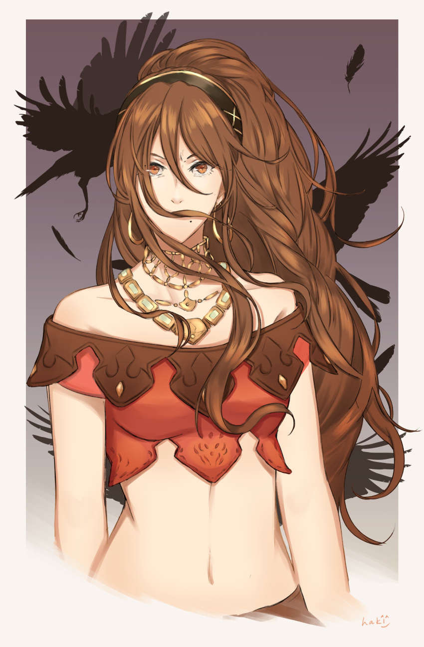 1girl, absurdres, bracelet, brown_hair, dancer, hakirino, highres, jewelry