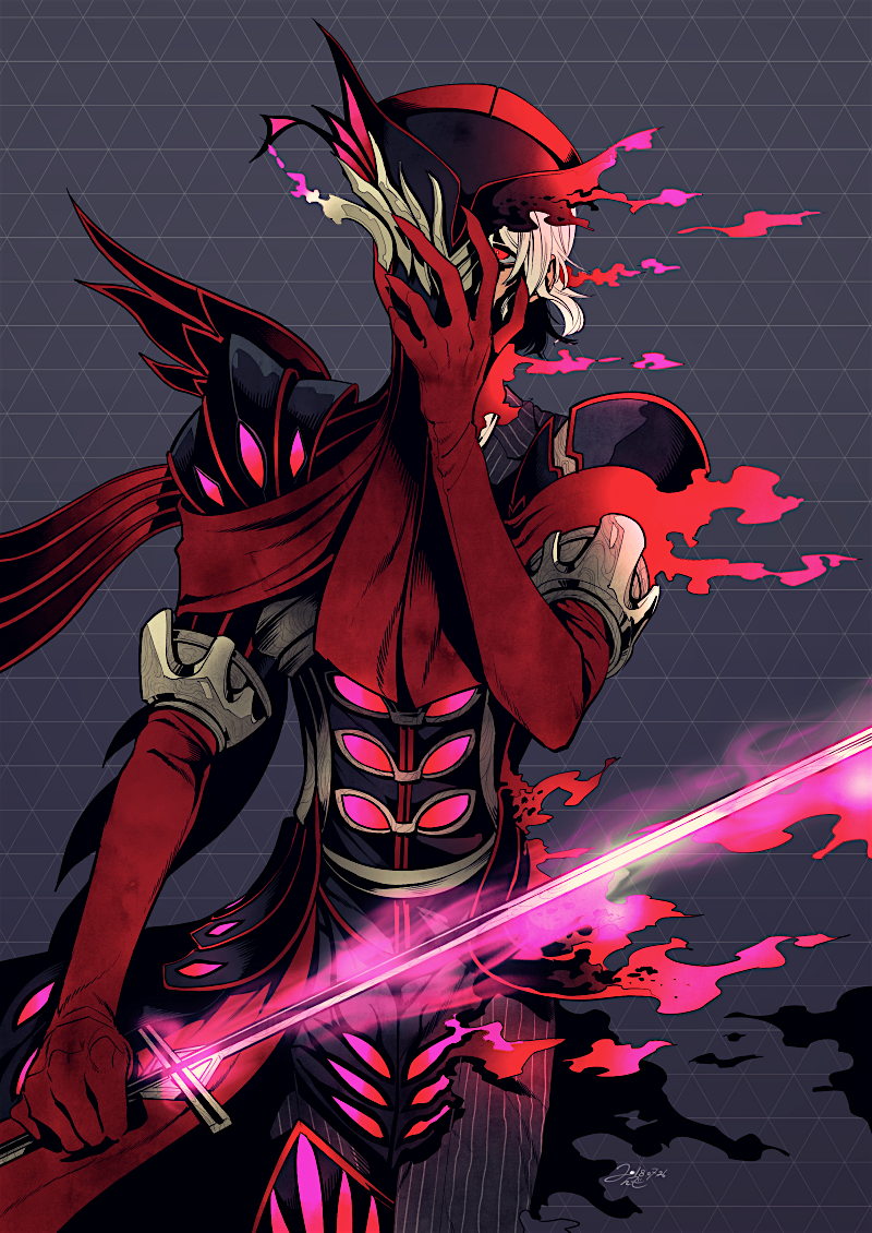 1boy, antonio_salieri_(fate/grand_order), cowboy_shot, elbow_gloves, energy, fate/grand_order, fate_(series), formal