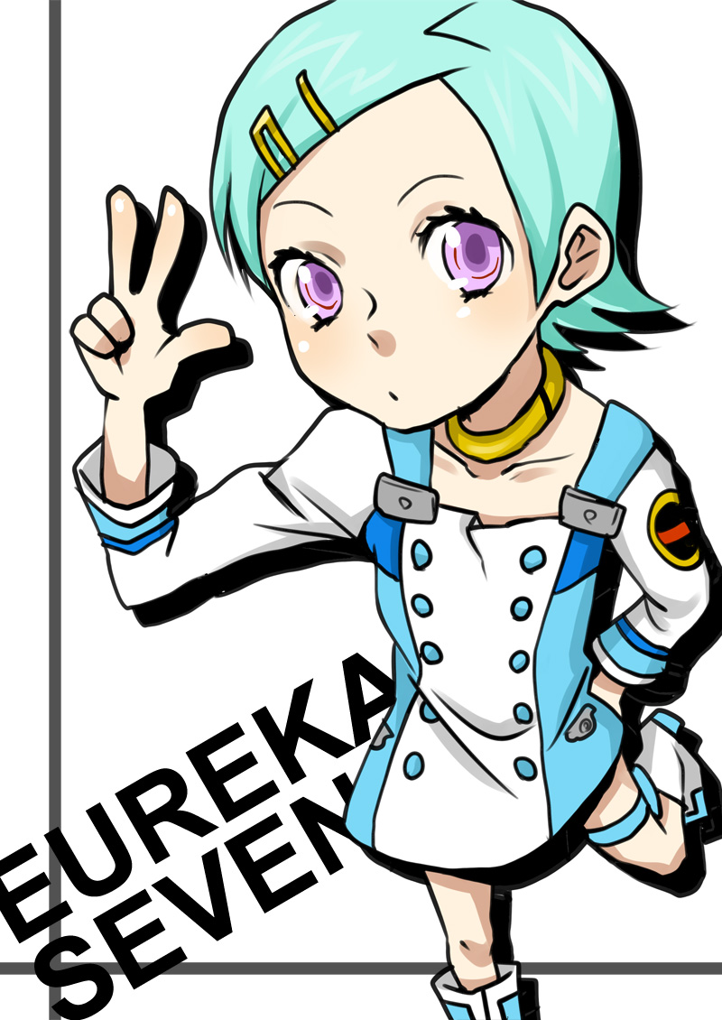 blue_hair, collar, eureka, eureka_7, eureka_seven, eureka_seven_(series), flat_chest, hair_ornament
