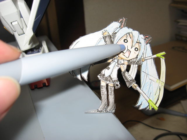 boots, dress, gundam, gundam_mk_ii, hair_ribbon, hair_ribbons, hatsune_miku, long_hair