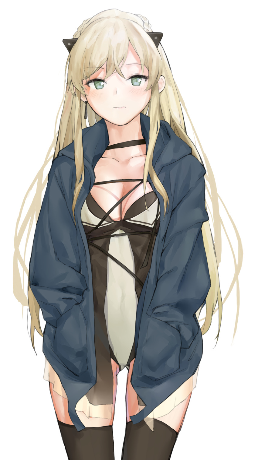 1girl, absurdres, blonde_hair, blue_eyes, breasts, girls_frontline, highres, jacket