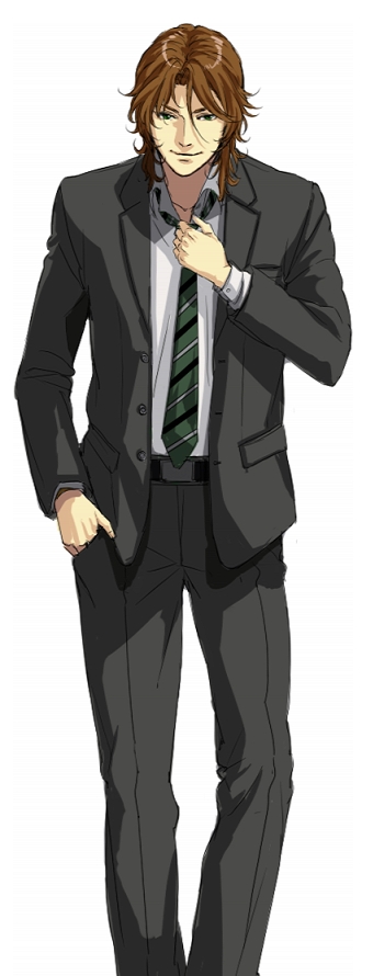 belt, blazer, brown_hair, formal, gundam, gundam_00, lockon_stratos, male