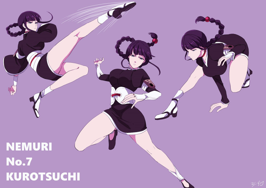 1girl, armband, badge, bleach, braid, breasts, bridal_gauntlets, character_name