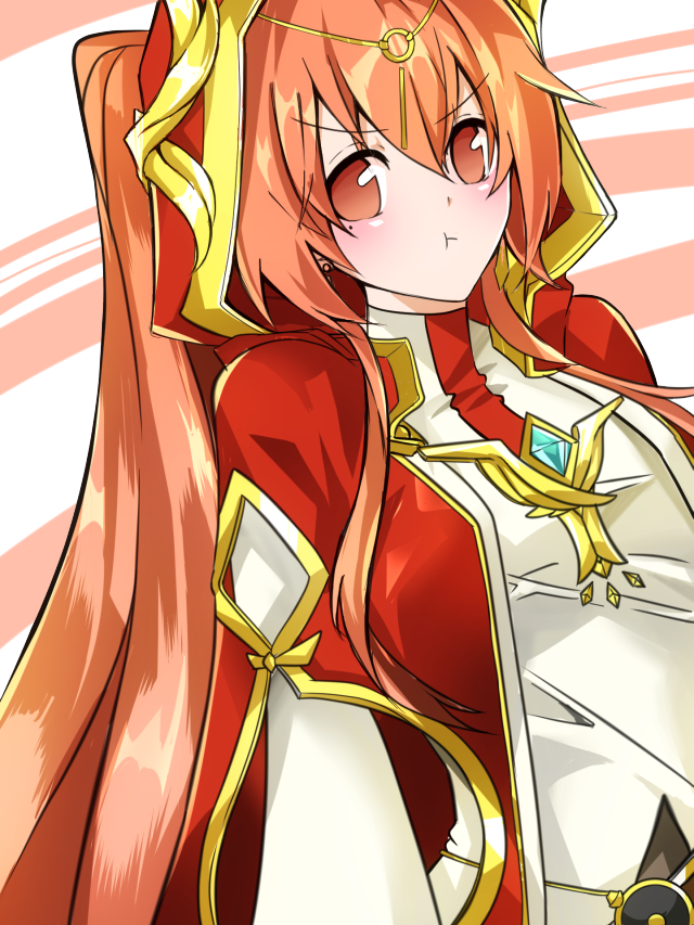 1girl, blush, cloak, elsword, eyebrows_visible_through_hair, hair_between_eyes, hood, ignia_(elsword)