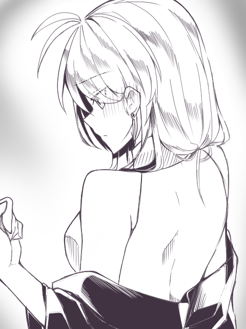 ahoge, aisha_(elsword), bare_shoulders, blush, earrings, elemental_master_(elsword), elsword, eyebrows_visible_through_hair