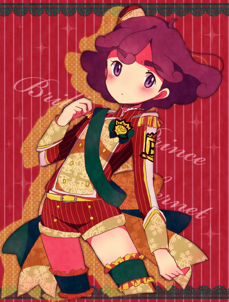 1girl, 33lol, alternate_costume, asymmetrical_legwear, badge, belt, blush, cabernet_(pokemon)