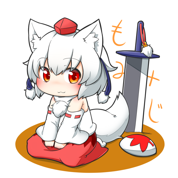 1girl, :3, animal_ears, character_name, chibi, closed_mouth, detached_sleeves, full_body