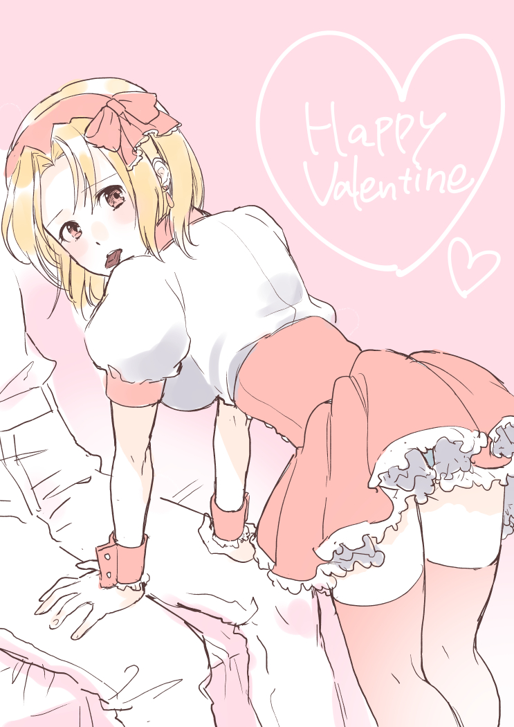 1boy, 1girl, ass, blonde_hair, breasts, cecilia_lynne_adelhyde, commentary_request, green_eyes, hairband, short_hair, skirt, thigh-highs, wild_arms, wild_arms_1, yururi-ra