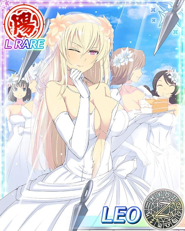 5girls, aimu_(senran_kagura), antenna_hair, bare_shoulders, blonde_hair, blue_eyes, breasts, bridal_veil