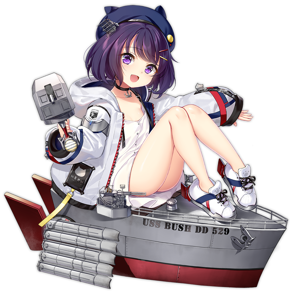 1girl, anchor_choker, artist_request, azur_lane, blush, breasts, bush_(azur_lane), choker