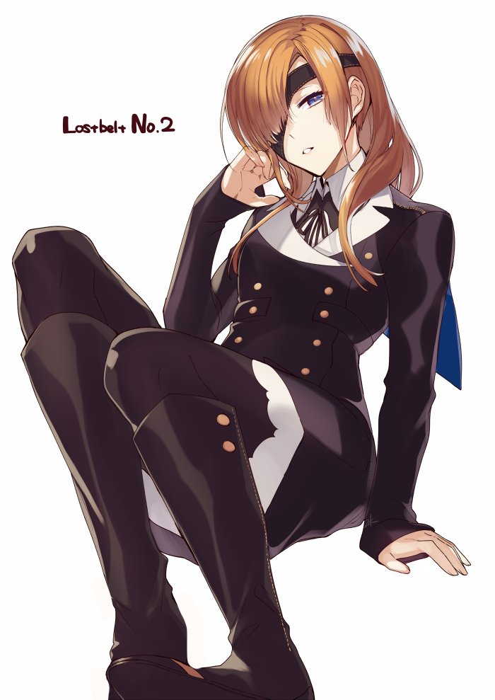 1girl, black_dress, black_legwear, blue_eyes, boots, bow, capelet, dress