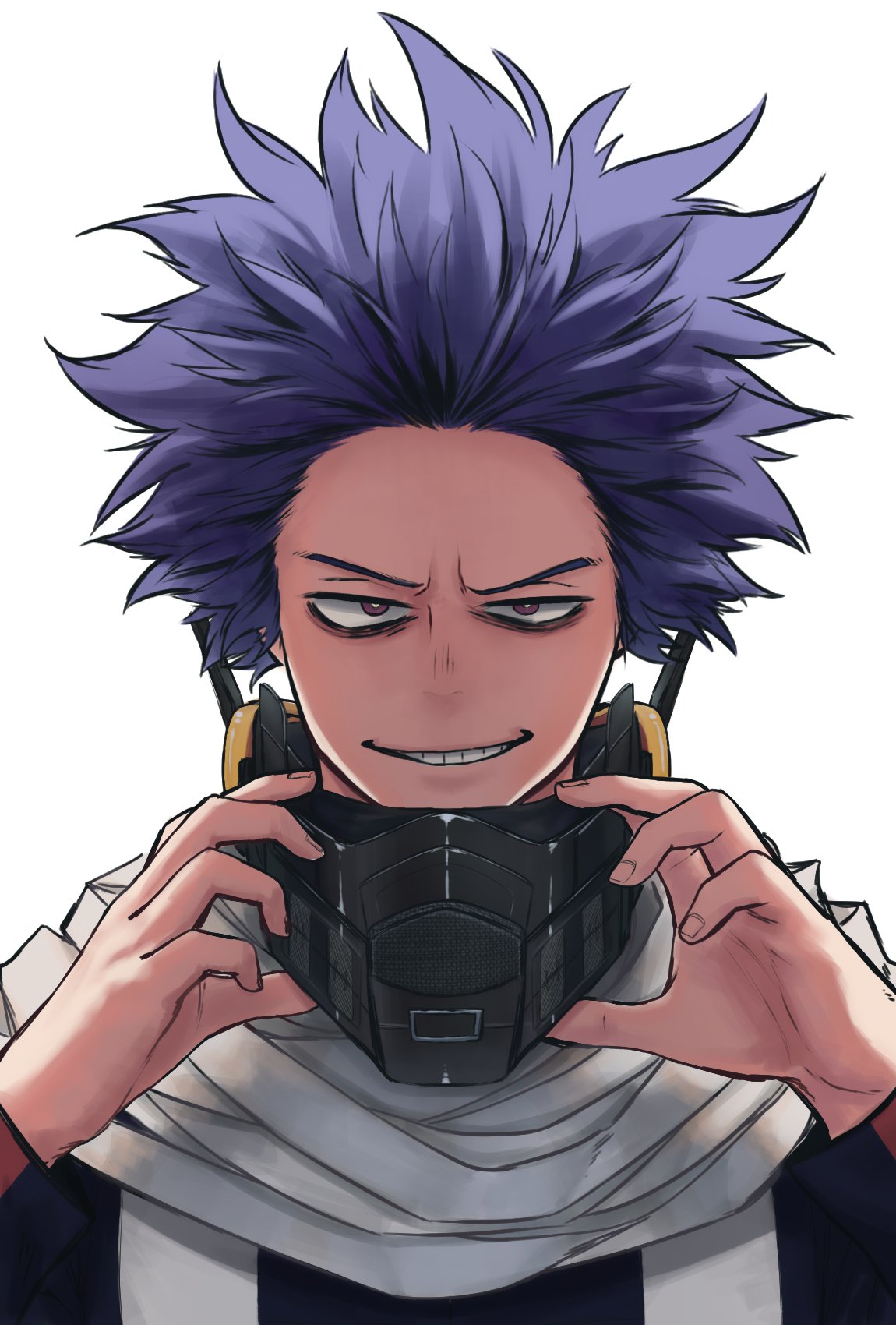 1boy, boku_no_hero_academia, highres, keiid, male_focus, mask, purple_hair, scarf