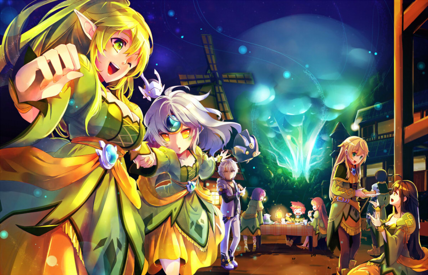 4boys, 5girls, add_(elsword), aisha_(elsword), ara_han, blade_master_(elsword), chung_seiker, code:_exotic_(elsword)