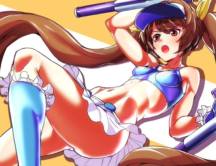 1girl, ass, boots, breasts, chuuhiji_elc, collarbone, dual_wielding, frills