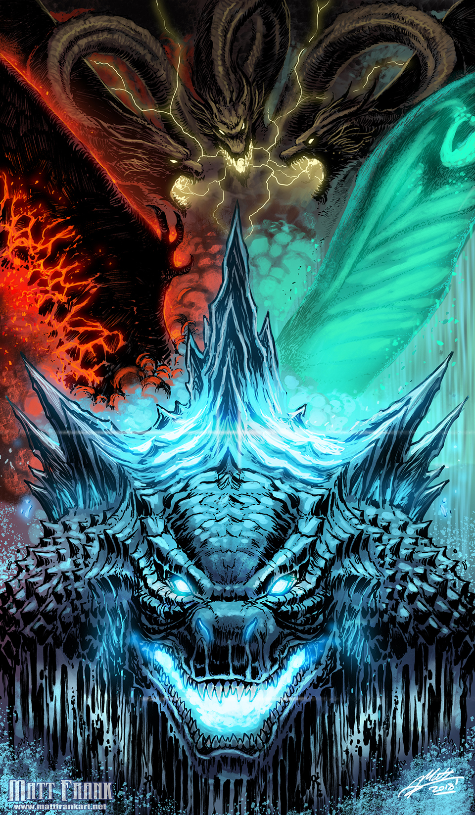 dragon, fire, glowing_eyes, godzilla, godzilla:_king_of_the_monsters_(2019), godzilla_(series), kaiju_samurai, kaijuu