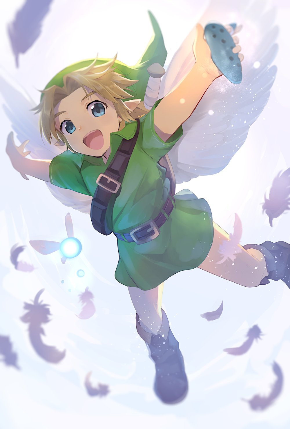 1boy, cocolo_(co_co_lo), highres, link, looking_at_viewer, male_focus, short_hair, simple_background