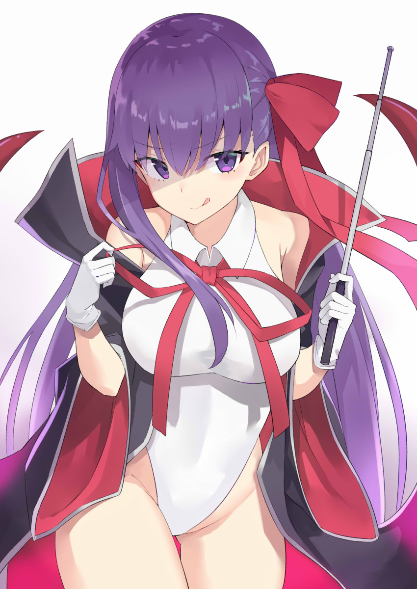 100, 1girl, absurdres, bb_(fate)_(all), bb_(fate/extra_ccc), bb_(swimsuit_mooncancer)_(fate), black_coat, cowboy_shot