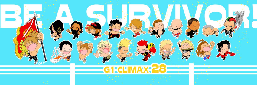 6+boys, bad_luck_fale, bald, balloon, beard, black_hair, brown_hair, chains