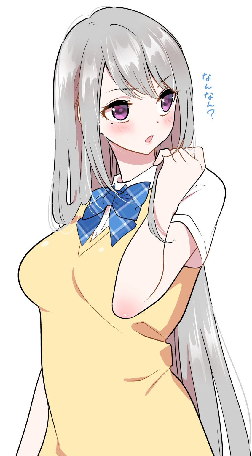 1girl, alternate_hairstyle, bow, highres, higuchi_kaede, kidanieru, long_hair, nijisanji
