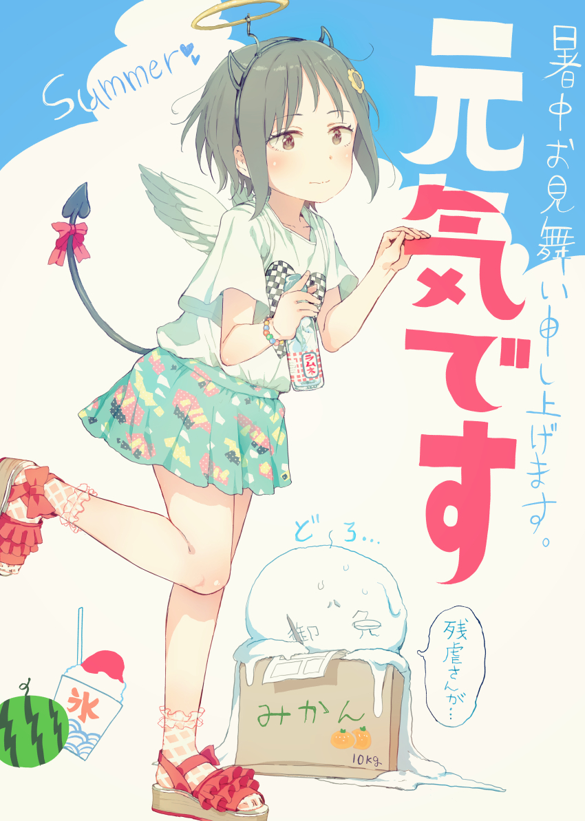 1girl, ano_ko_wa_toshi_densetsu, bangs, blush, bottle, box, brown_eyes, brown_hair
