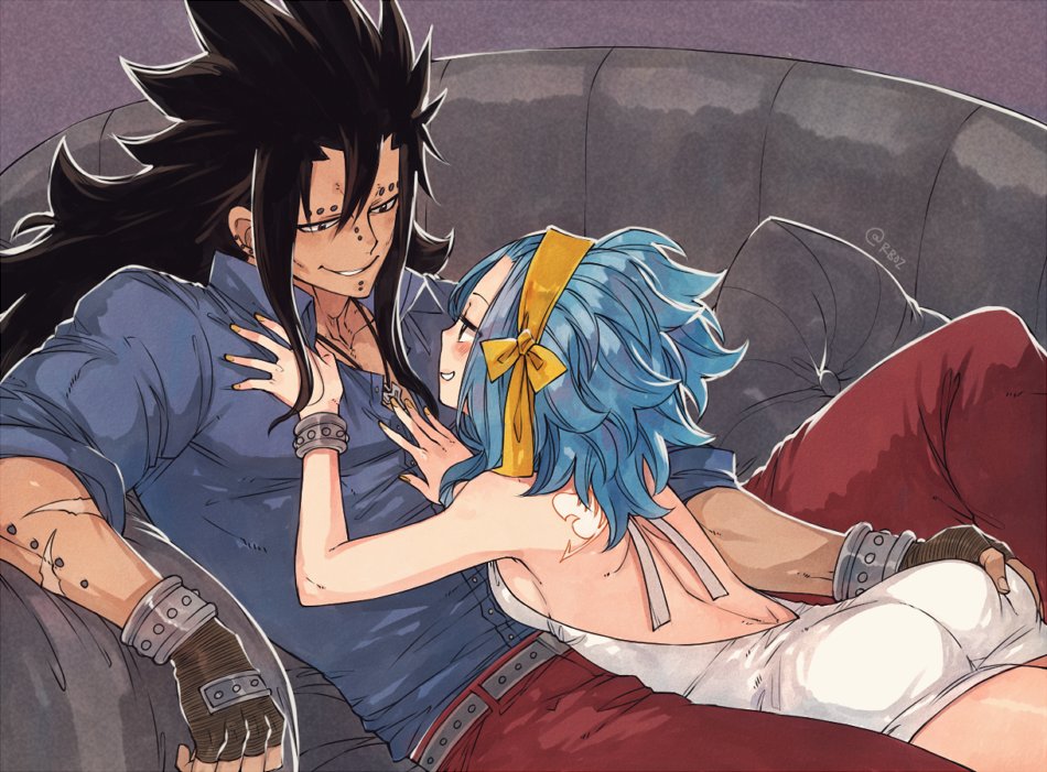 1boy, 1girl, ass_grab, backless_dress, backless_outfit, belt, black_eyes, black_hair