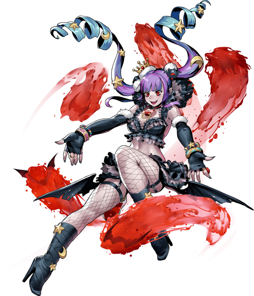 1girl, accessories, artist_request, aswang_(metal_slug), asymmetrical_hair, baby_bottle, bat, bat_ornament